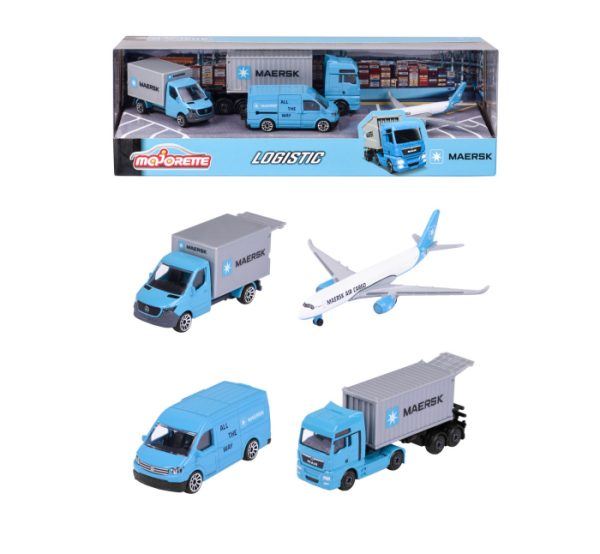 majorette-set-4-vehicule-metalice-de-transport-maersk-128511.jpg Majorette Set 4 Vehicule Metalice de Transport Maersk