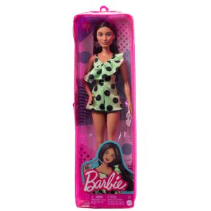 papusa-barbie-fashionista-bruneta-cu-salopeta-verde-930217.jpg Papusa Barbie Fashionista Bruneta cu Salopeta Verde