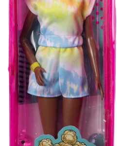 Papusa Barbie Fashionista cu Par Afro Blond