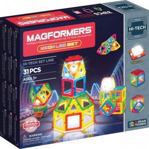 Set de construit magnetic cu lumina led, Magformers