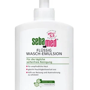 0022095-sebamed.webp Sebamed Gel de curatare pentru fata si corp cu pompa 200 ml Flussig Wasch-Emulsion