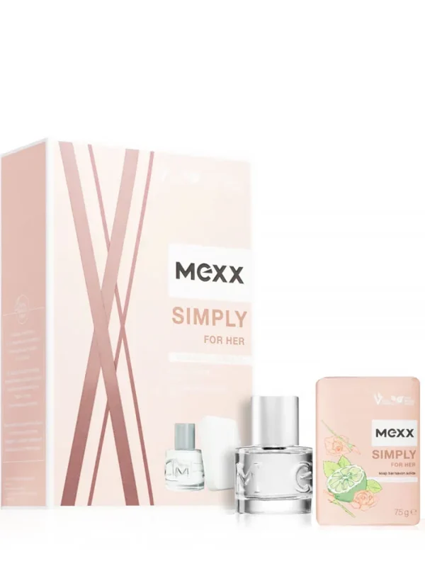 Mexx Caseta femei:Parfum+Sapun 20 ml + 75 g Simply Clean Formula