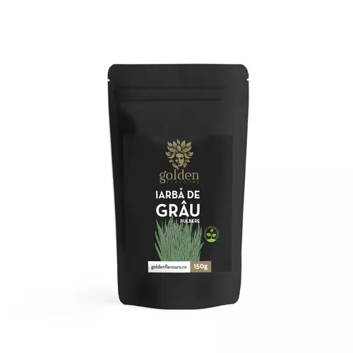 01.10.2020-shop-vvv-iarba-de-grau.webp Iarbă de Grâu Pulbere 100% Naturală, 150g | Golden Flavours