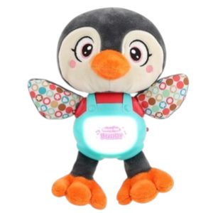 Jucarie interactiva din plus Pinguin cu respiratie, lumini si sunete, 6 luni+