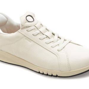 Pantofi sport GEOX albi, U65MUA, din piele naturala