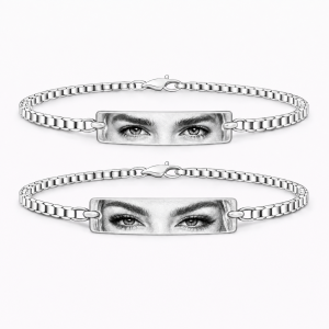 Set 2 Bratari Personalizate Eyes cu Argint