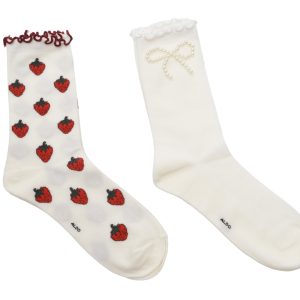 Sosete ALDO albe, STRAWBABY 600, din material textil