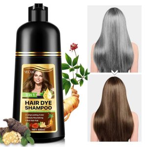 Sampon Colorant Maro Inchis, Acoperire Fire Albe si Regenerare 3 in 1,  5 Dark Coffee, 500 ml
