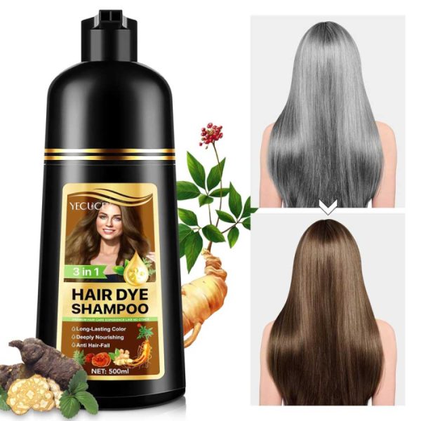090411.jpg Sampon Colorant Maro Inchis, Acoperire Fire Albe si Regenerare 3 in 1, 5 Dark Coffee, 500 ml