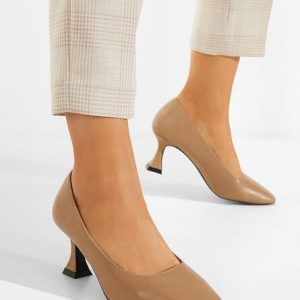Pantofi cu toc kaki Quintana