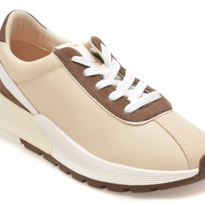 Pantofi sport GEOX bej, D655JA, din piele naturala