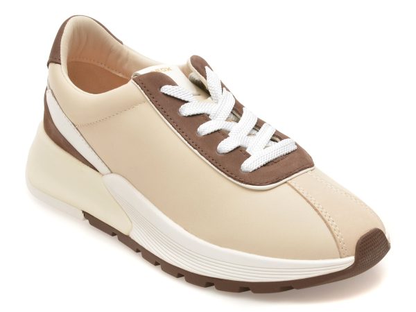 0e5ba10466444467cd0694c2a0b4a0977160009598e9bf0d2e6b47e0d5f7b133.jpeg Pantofi sport GEOX bej, D655JA, din piele naturala