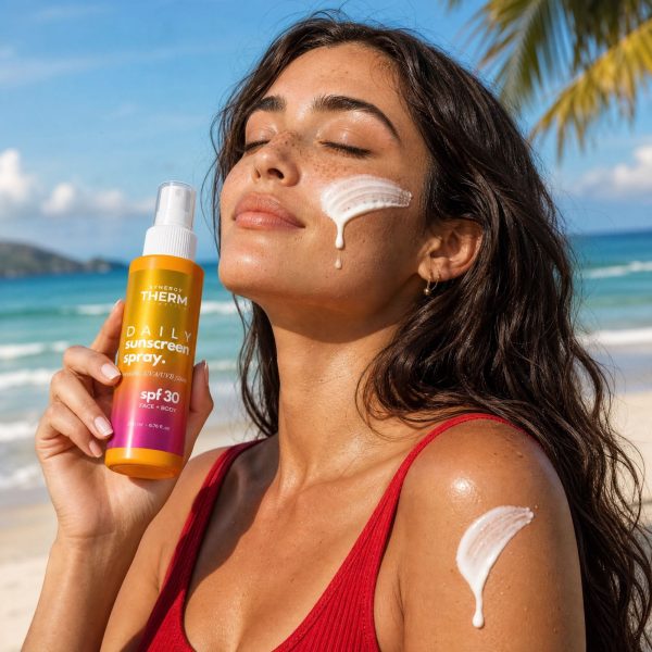 Daily Sunscreen Spray SPF 30, Protecție Solară Lejerǎ, UVA/UVB, Absorbție Rapidă, Fără Urme Albe, 200ML