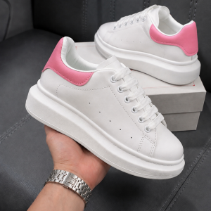 Adidasi dama casual albi cu roz 111