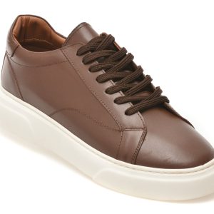 Pantofi sport LOST maro, LST107, din piele naturala