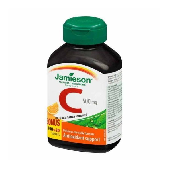 12660.jpg Vitamina C 500mg cu gust de portocale, 120 tablete masticabile, Jamieson