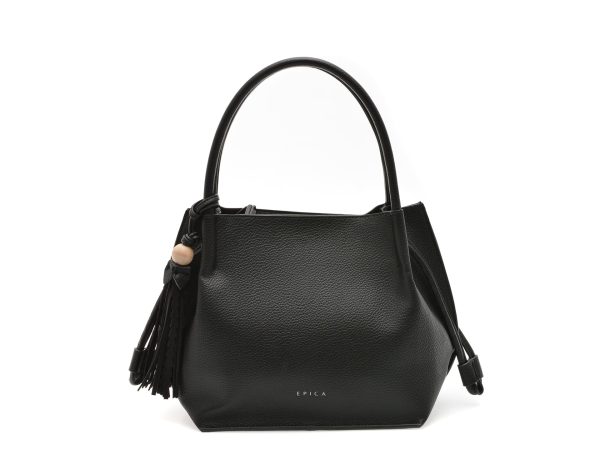 Geanta EPICA neagra, 253078, din piele ecologica