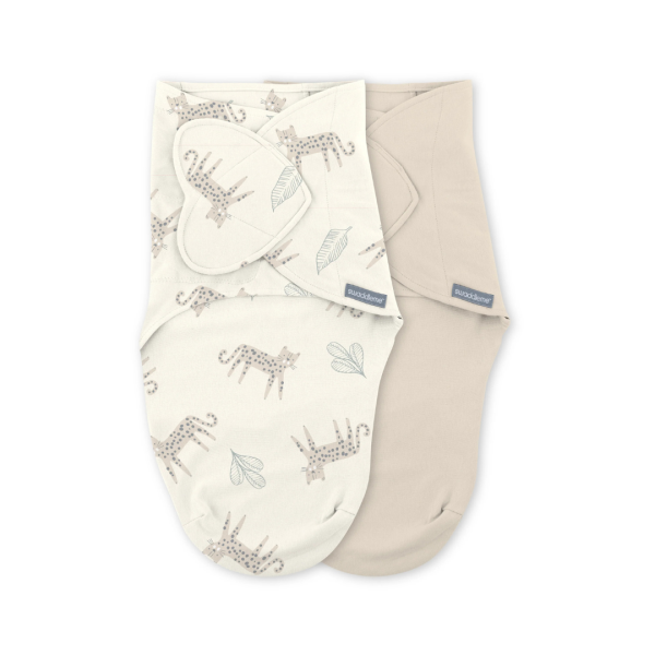 Set 2 sisteme de infasare Ingenuity Swaddle Me 0-3 luni, colectia Monogram, Born Free