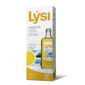 18324-1.jpg Ulei din ficat de cod Lysi, aroma naturala de lamaie, 240ml