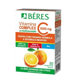 18595.jpg Vitamina C Complex cu bioflavonoide, 30 comprimate filmate, Beres