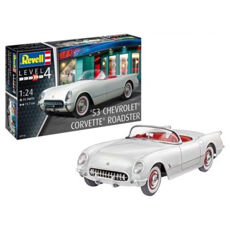 1953-corvette-roadster-1.jpg Macheta automobil Corvette Roadster 1953 – Revell scara 1:24