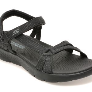 Sandale SKECHERS negre, GO WALK FLEX SANDAL, din material textil