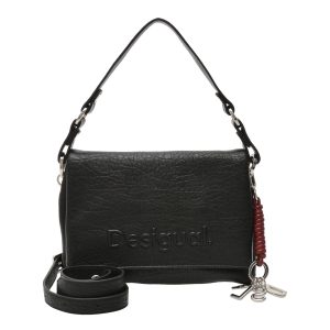 Geanta DESIGUAL neagra, WAXP08, din piele ecologica