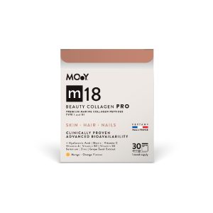 m18 PRO Colagen hidrolizat marin premium, dovedit clinic, beauty, 6.300mg tip I si III, aroma mango si portocale, 30 portii, 240 g, Molecules of Youth, natural - Default