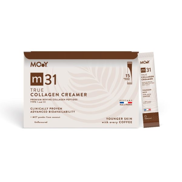 m31 True collagen creamer, colagen hidrolizat bovin premium monodoza, dovedit clinic, beauty, 5.000mg, tip I si III, fara aroma, 15 plicuri, 105 g, Molecules of Youth, natural - Default
