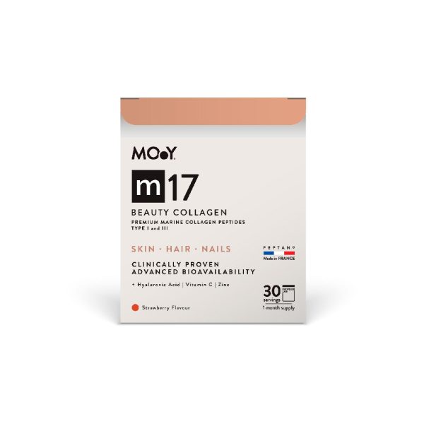 m17 Colagen hidrolizat marin premium, dovedit clinic, beauty, 6.000mg tip I si III, aroma capsuni, 30 portii, 210 g, Molecules of Youth, natural - Default