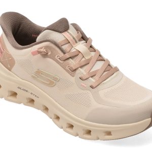 Pantofi sport SKECHERS nude, GLIDE-STEP PRO, din material textil