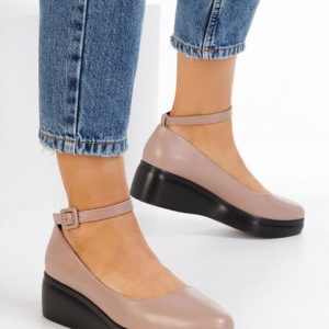 Pantofi casual cu platformă Evelyne roz