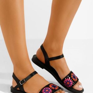 Sandale cu talpa joasa Annea negre