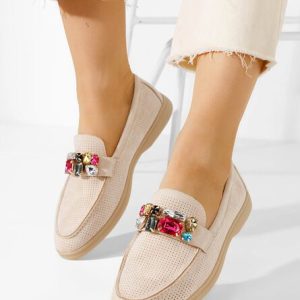 Mocasini dama Maceira V8 bej