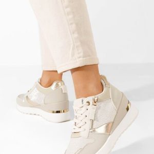 Sneakers cu platforma Zenna bej