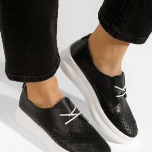Pantofi casual dama piele Seirra negri