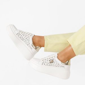 Sneakers cu platformă Caliana V2 albi