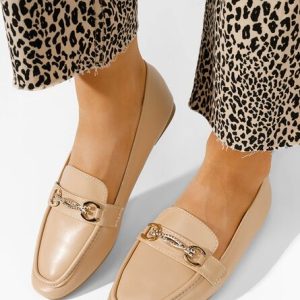 Mocasini dama eleganti bej Acuna