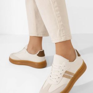 Sneakers dama Tristina albi