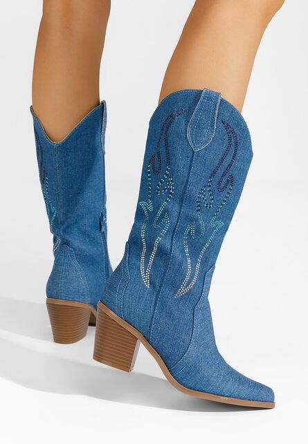 20241010-261671.jpg Cizme cowboy dama Melynda denim