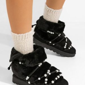Cizme tip ugg Belvia negre