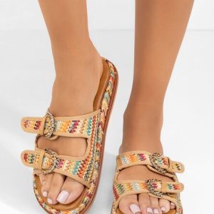 Papuci fara toc Rufyna multicolori