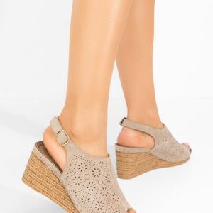 Sandale cu platformă Cordelya kaki