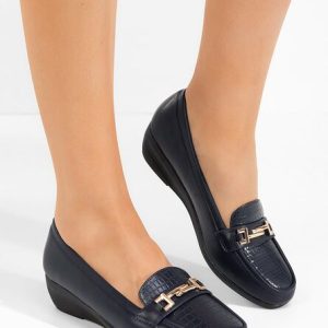 Mocasini dama Mabelle albastri