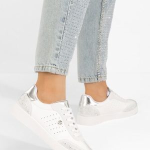 Pantofi casual dama Elanova albi