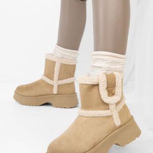 Cizme tip ugg Sicona kaki