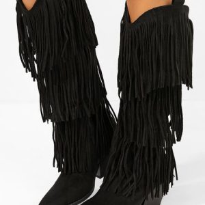 Cizme cowboy dama Rosila negre