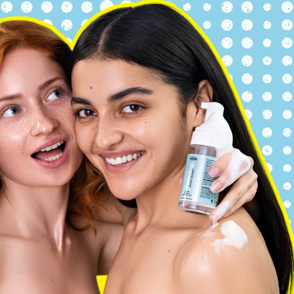 Spumă curățare ten, Mini Foaming Facial Cleanser 100ml, demachiant tip spumă cu acizi derivați din fructe, Aloe Vera și Panthenol