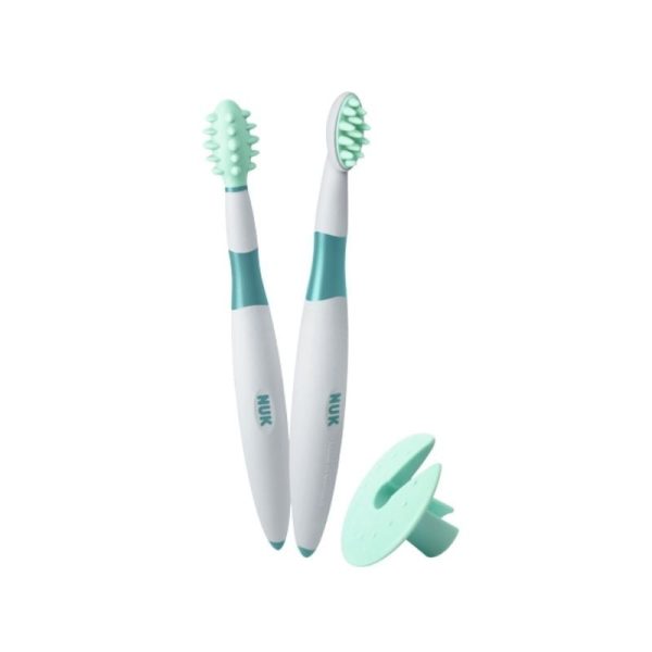 22563.jpg NUK Set 2 perii masaj gingii + inel protectie, 6 luni+