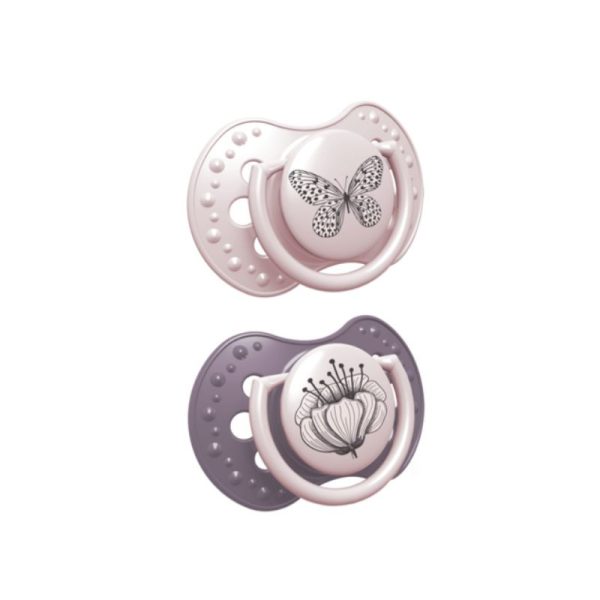 25121.jpg LOVI Suzeta Silicone Dynamic Botanic fata 22/875, 18luni+, 2 bucati